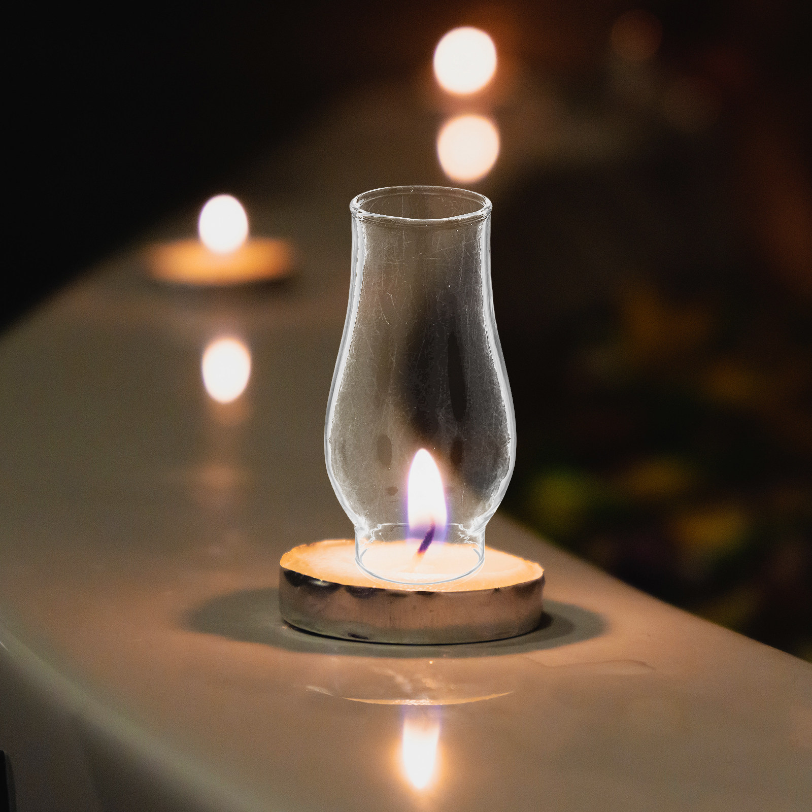 Outdoor Lighting Glass Replacement - ヴィンテージハリケーンランプ用ガラス製煙突、交換用オイルランプシェードアクセサリー、緊急用屋内外照明、ホームデコレーション