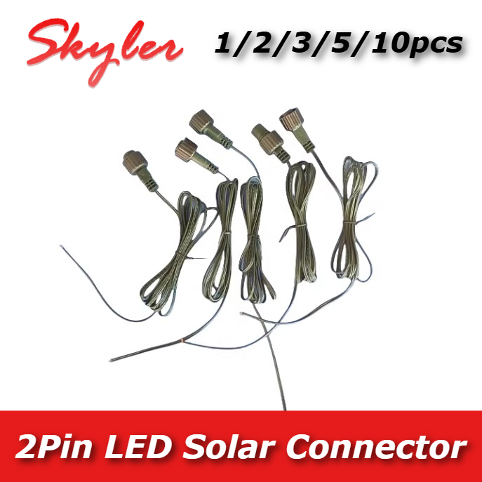 Outdoor Lighting Extension Cable - 2ピンLEDコネクタと25cm接続ワイヤー付きソーラーストリングライト用1A 0.25mm IP65屋外防水2ピンLED延長ケーブル
