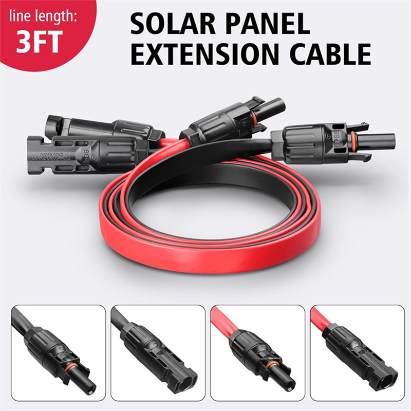 Outdoor Lighting Extension Cable - 30 センチメートルソーラーパネルフラット太陽光発電延長ケーブルインバーター接続用太陽光発電設置接続ラインコネクタ