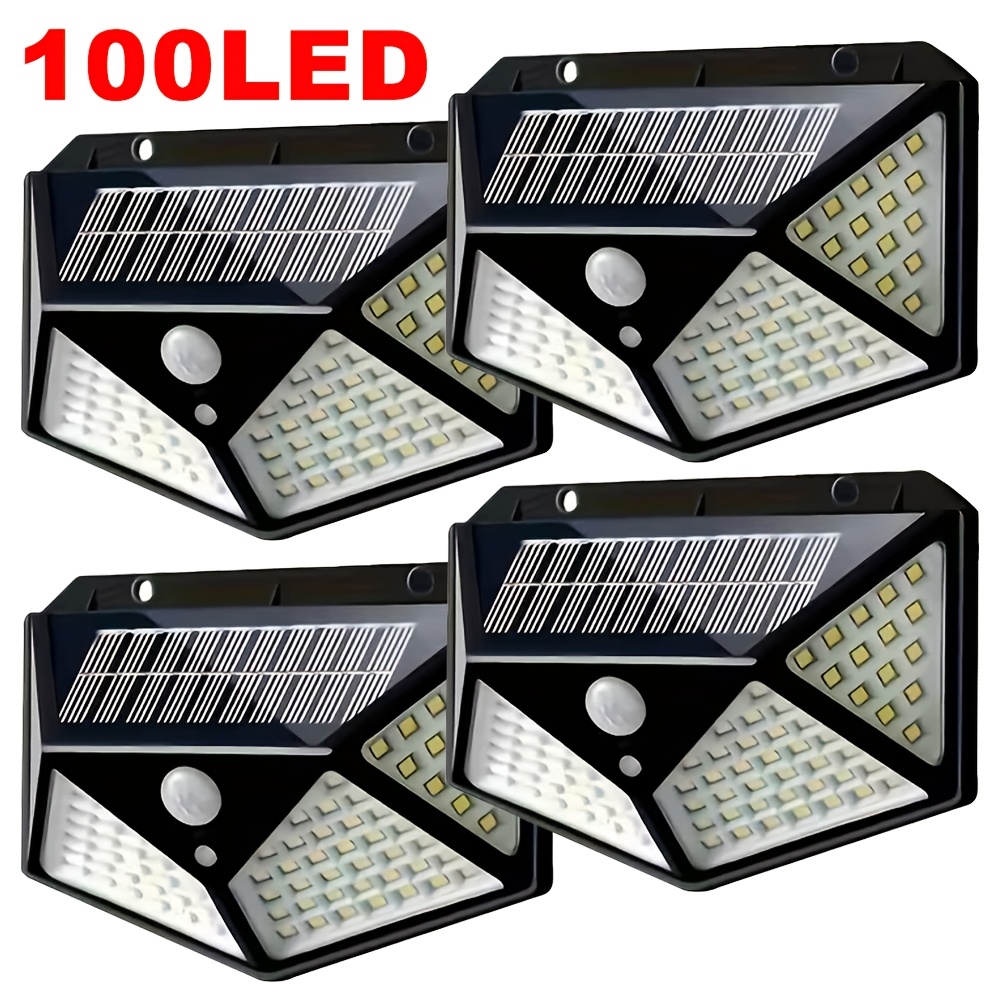Outdoor Lighting Lamp - 100LED屋外ソーラーガーデンライト、屋外モーションセンサーライト、防水ソーラーウォールランプ（庭、フェンス、庭園、通路、階段用）