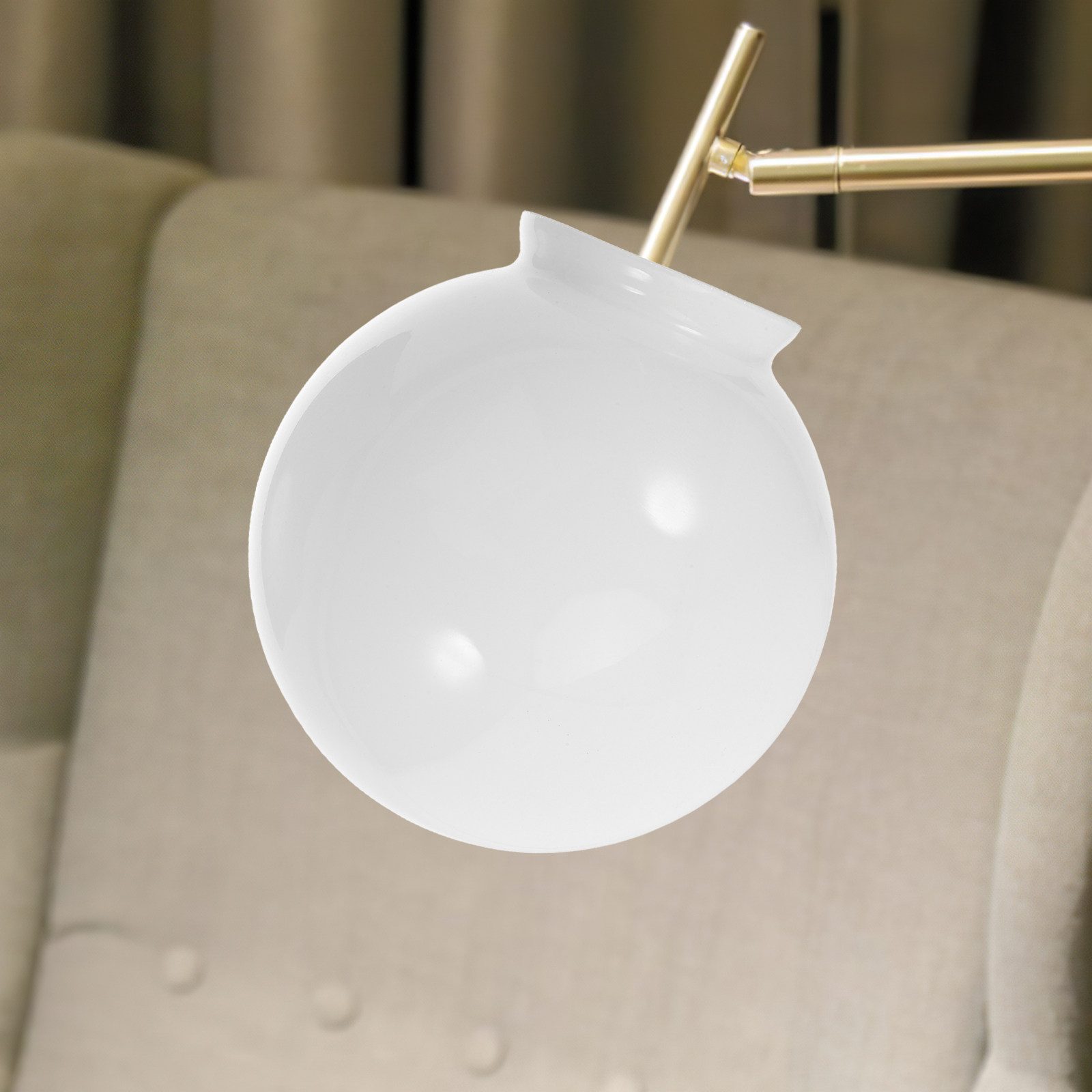 Outdoor Lighting Glass Replacement - 丸型オパールホワイトガラスランプシェード交換用グローブカバー（シーリングファン、ペンダントフロアライト、屋外照明用）