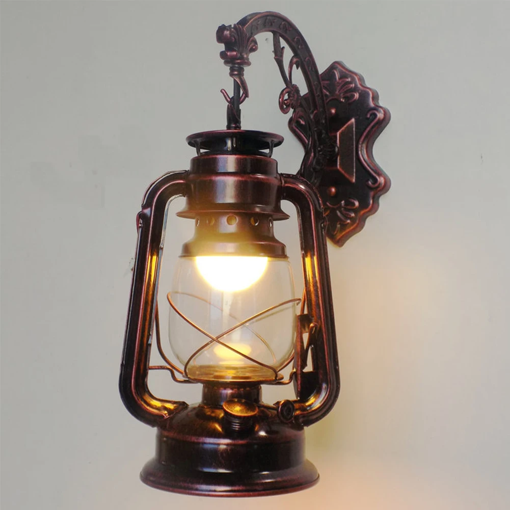Outdoor Lighting Bronze - E27 ウォールライト防水防風家の装飾灯油ランプホテル燭台モーテルレトロ屋外屋内ブロンズ廊下