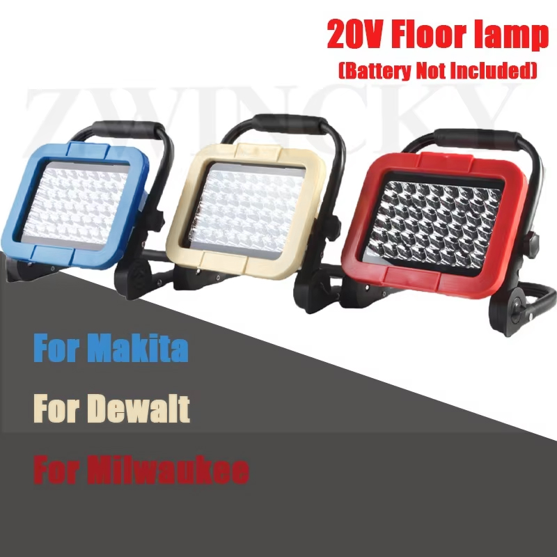 Outdoor Lighting Milwaukee - LED ライトコードレス屋外スポットライト作業釣りハンドヘルド緊急ツールライトマキタ/デウォルト/ミルウォーキー 18V バッテリー 2 USB