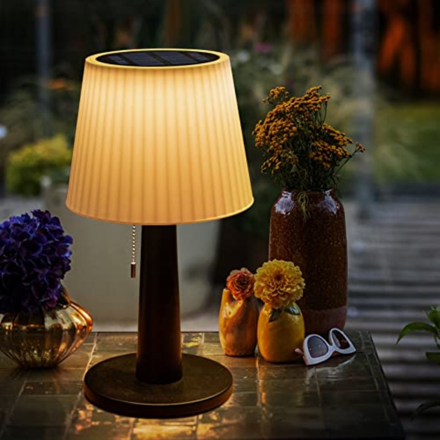 Outdoor Lighting Lamp - ソーラーテーブルランプ 屋外/屋内用 - 母の日ギフト 3つの照明モード 4000mAh