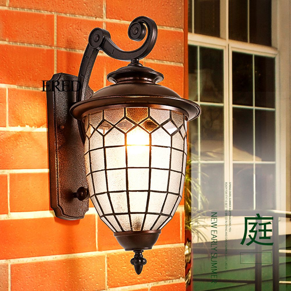 ブロンズヴィンテージ屋外ポーチウォールライト防水ガーデンホワ - Outdoor Lighting Bronze のレビューと価格
