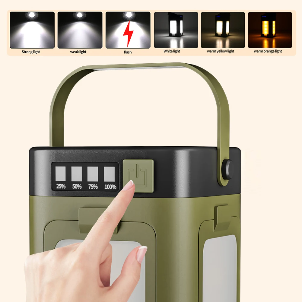 ソーラー充電式折りたたみ式2000mAhパワーバンク付き屋外 - Outdoor Lighting Lamp のレビューと価格