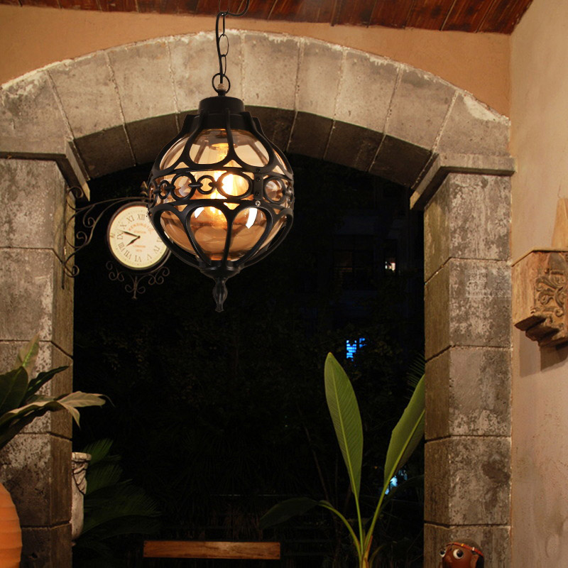 アラビアグローブポーチペンダントライト通路廊下クラシック屋外 - Outdoor Lighting Bronze のレビューと価格