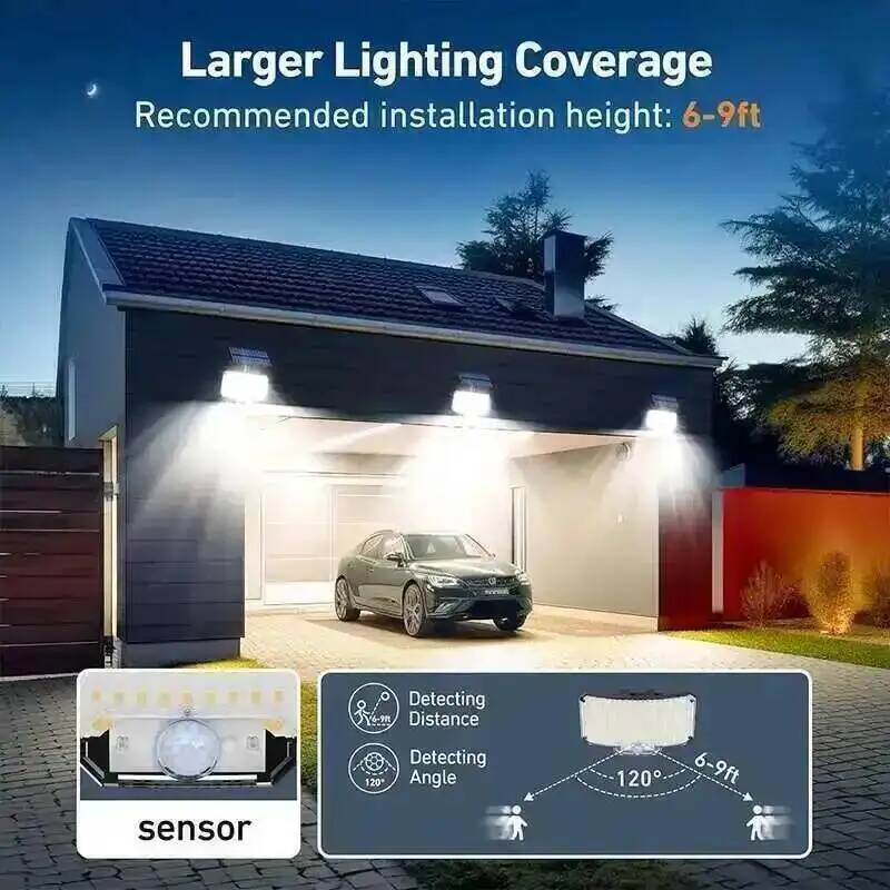 屋外ソーラーライト 3モード人感センサー投光器 234LED - Outdoor Lighting Bronze のレビューと価格