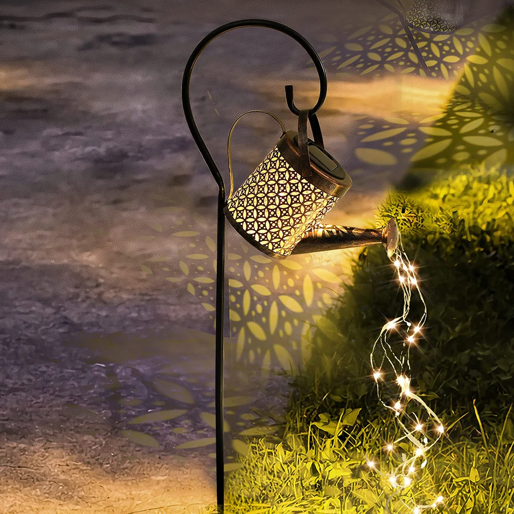 防水ソーラーLED屋外ライト,防水じょうろ,吊り下げられた滝 - Outdoor Lighting Bronze のレビューと価格