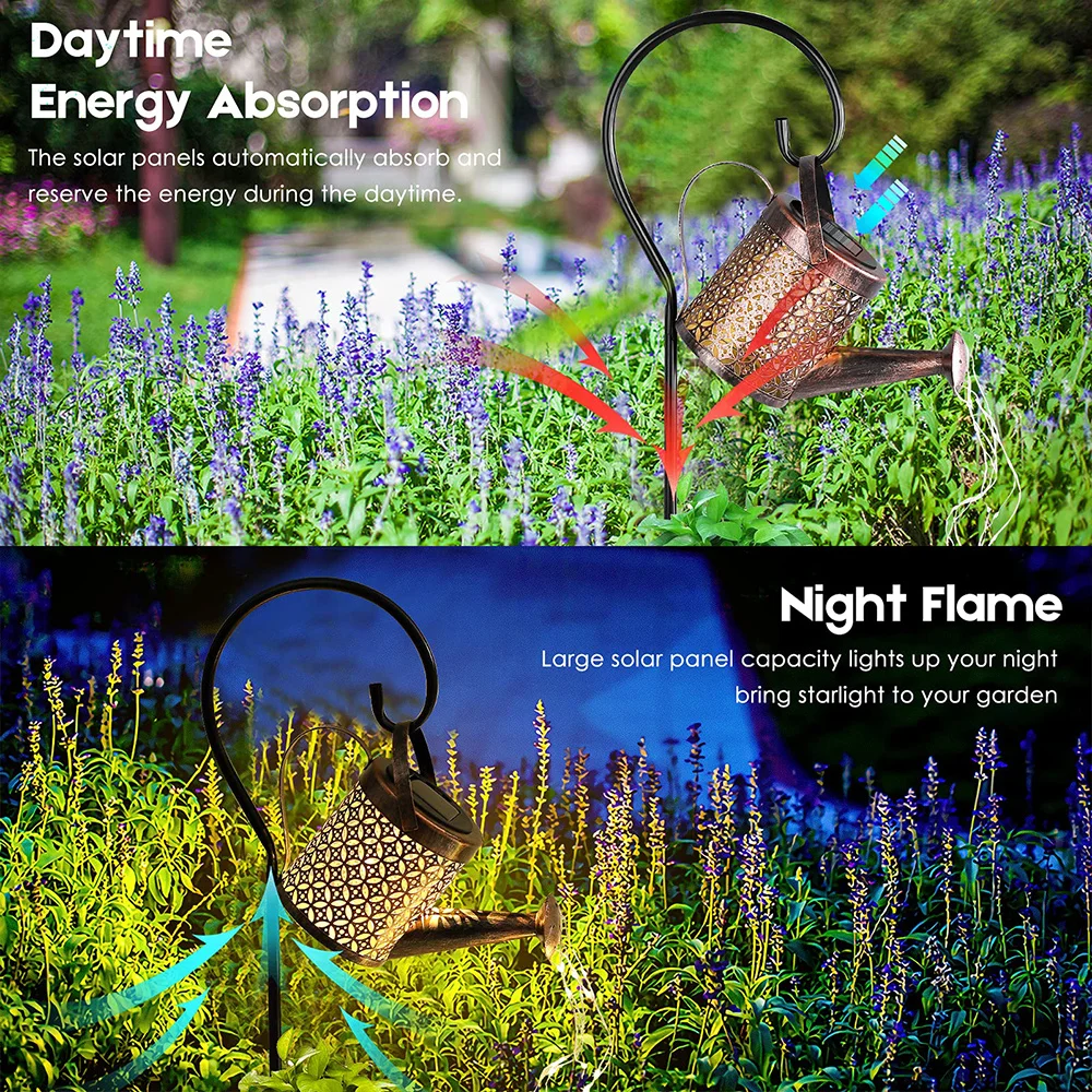 防水ソーラーLED屋外ライト,防水じょうろ,吊り下げられた滝 - Outdoor Lighting Bronze のレビューと価格