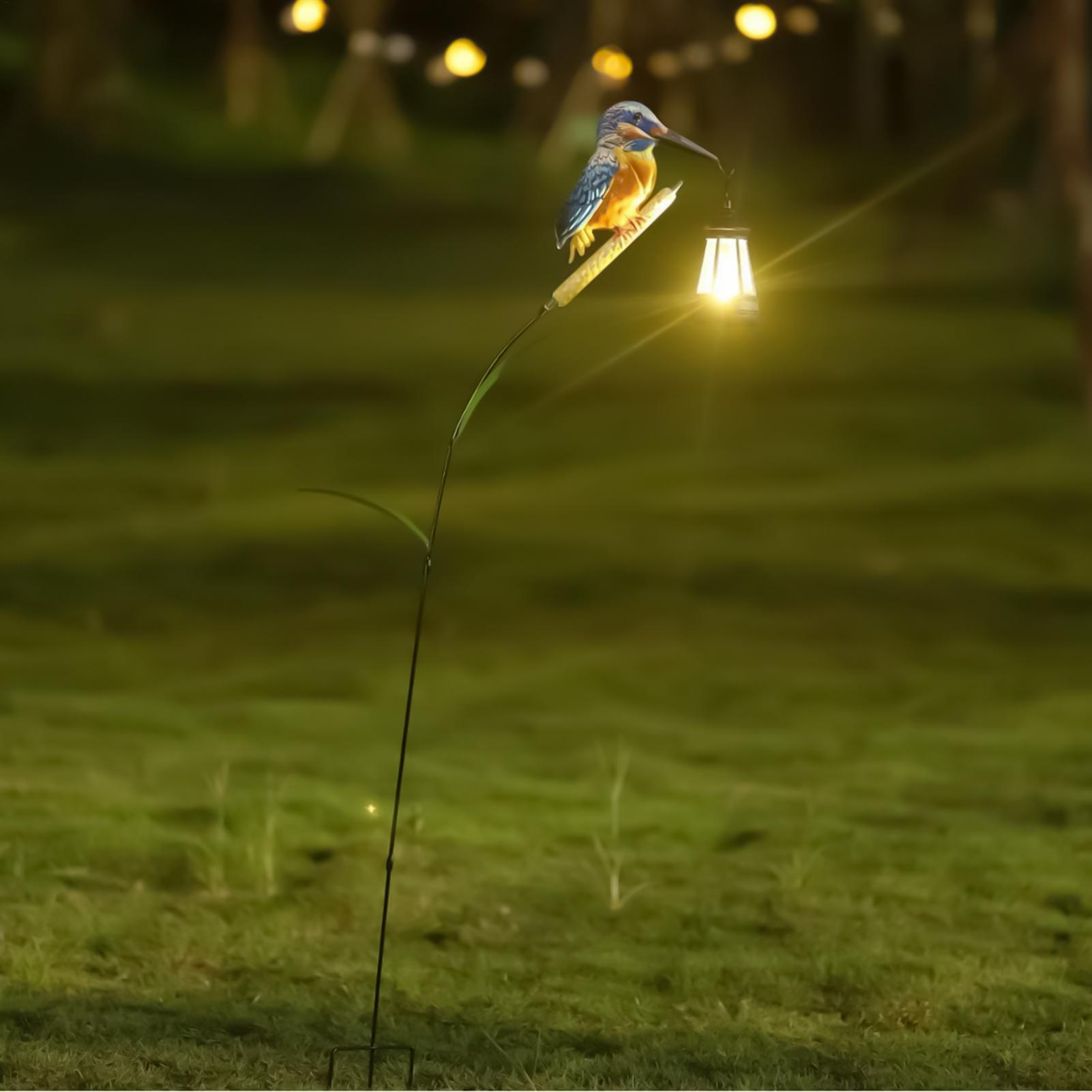 ソーラーパワーキングフィッシャーライトガーデンスタチュー防水 - Bollard Light Garden のレビューと価格