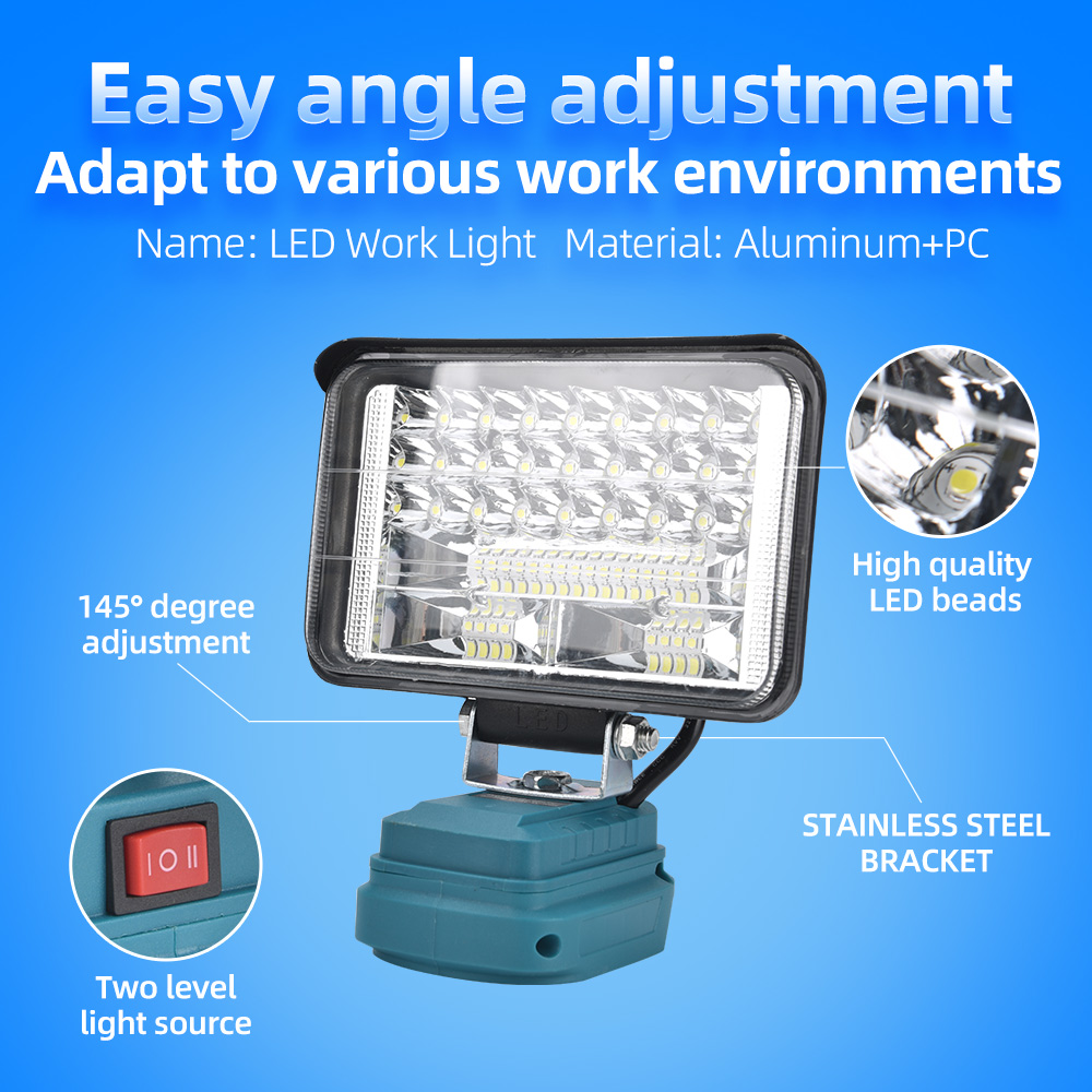 18V LED ランプワークライトマキタ用デウォルト用ミルウ - Outdoor Lighting Milwaukee のレビューと価格