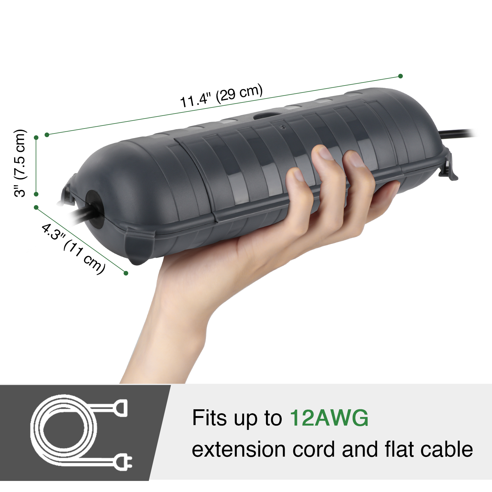 大型耐候性屋外電気ボックスケーブルカバー、延長ケーブル、電源 - Outdoor Lighting Extension Cable のレビューと価格
