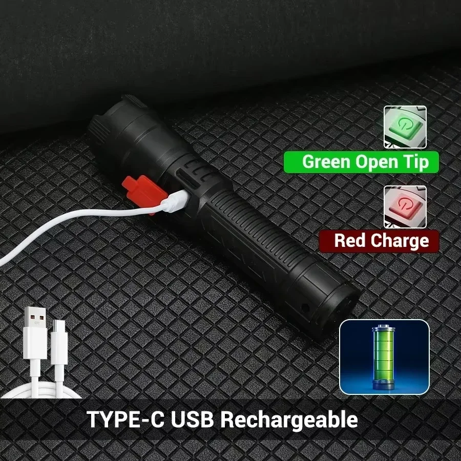 超高輝度 LED 懐中電灯 2000LM Type-C 充電 - Outdoor Lighting The Range のレビューと価格