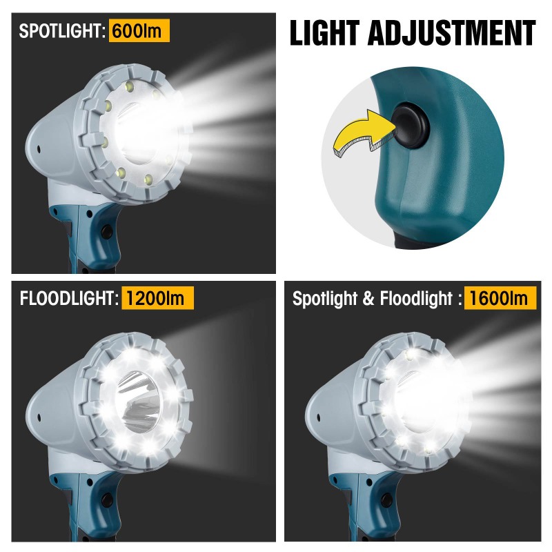 ポータブル LED ワークライト懐中電灯スポットライト屋内お - Outdoor Lighting Milwaukee のレビューと価格