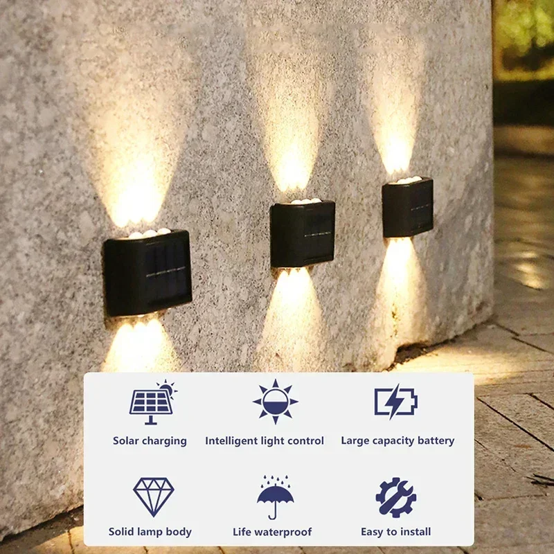 COB ソーラーウォールランプ屋外防水ソーラーライト上下凸レ - Outdoor Lighting Lamp のレビューと価格