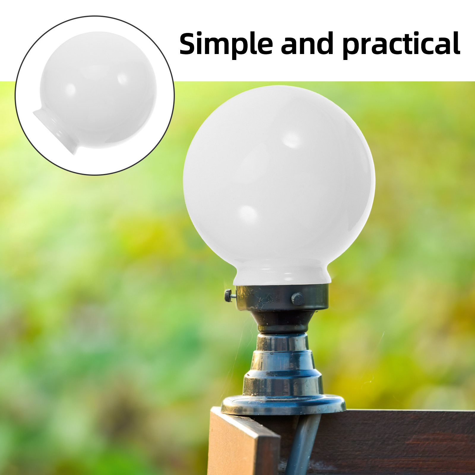球形オパールホワイトガラスランプシェード交換用シーリングファ - Outdoor Lighting Glass Replacement のレビューと価格