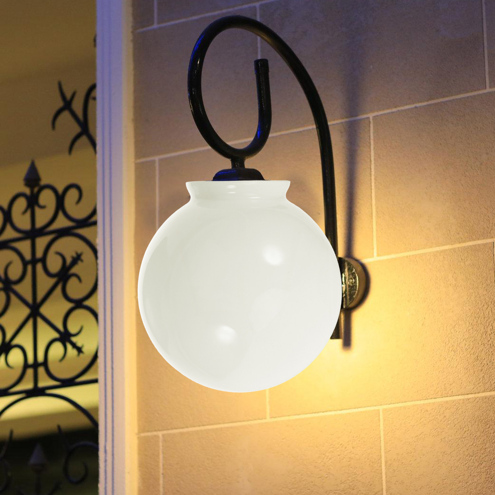 球形オパールホワイトガラスランプシェード交換用シーリングファ - Outdoor Lighting Glass Replacement のレビューと価格