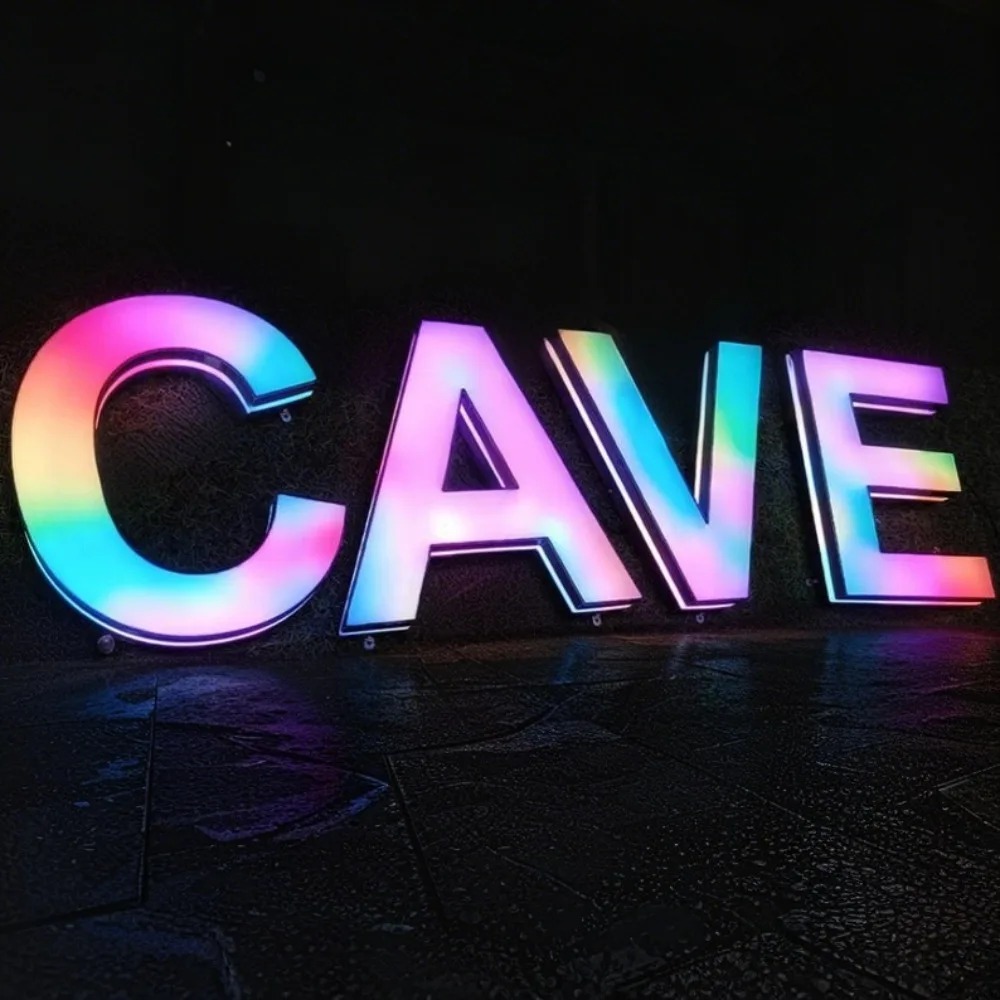 カスタムRGBメタルLEDサイン壁面ロゴ屋外発光文字会社店舗 - Outdoor Lighting For Store のレビューと価格
