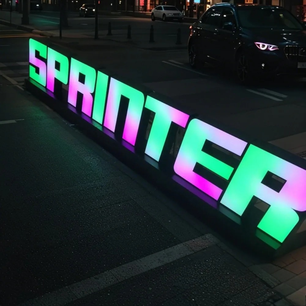 カスタムRGBメタルLEDサイン壁面ロゴ屋外発光文字会社店舗 - Outdoor Lighting For Store のレビューと価格