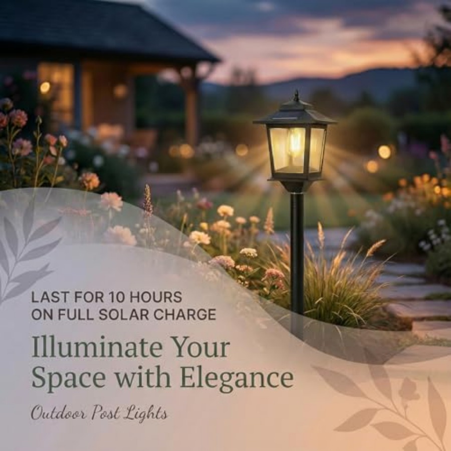 屋外ソーラーポストライト、2個パック63インチ夕暮れから夜明 - Outdoor Lighting Lamp のレビューと価格