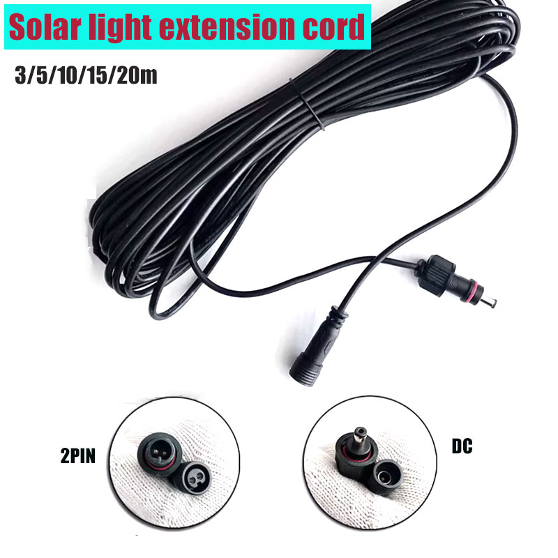防水屋外DCソーラーライト延長ワイヤー2ピンライト接続ケーブ - Outdoor Lighting Extension Cable のレビューと価格