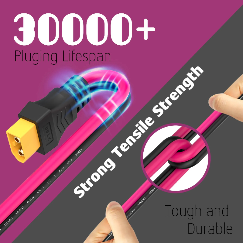 XT60 延長ケーブル 12AWG XT60 - XT60  - Outdoor Lighting Extension Cable のレビューと価格