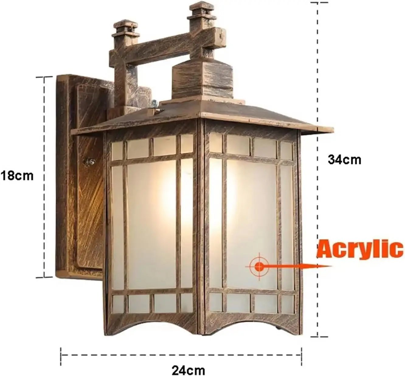 ウォールランプ 防水 モダン アウトドア 中庭 ヨーロピアン - Outdoor Lighting Bronze のレビューと価格