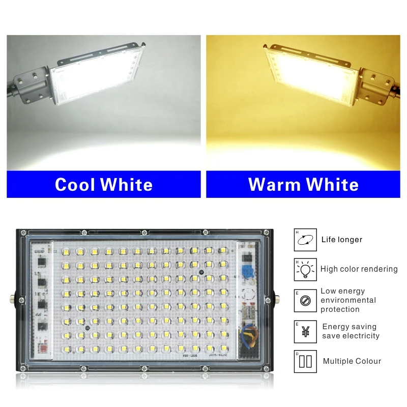 IP65防水LED街路灯,100W,220V-240V,屋外 - Outdoor Lighting Lux のレビューと価格