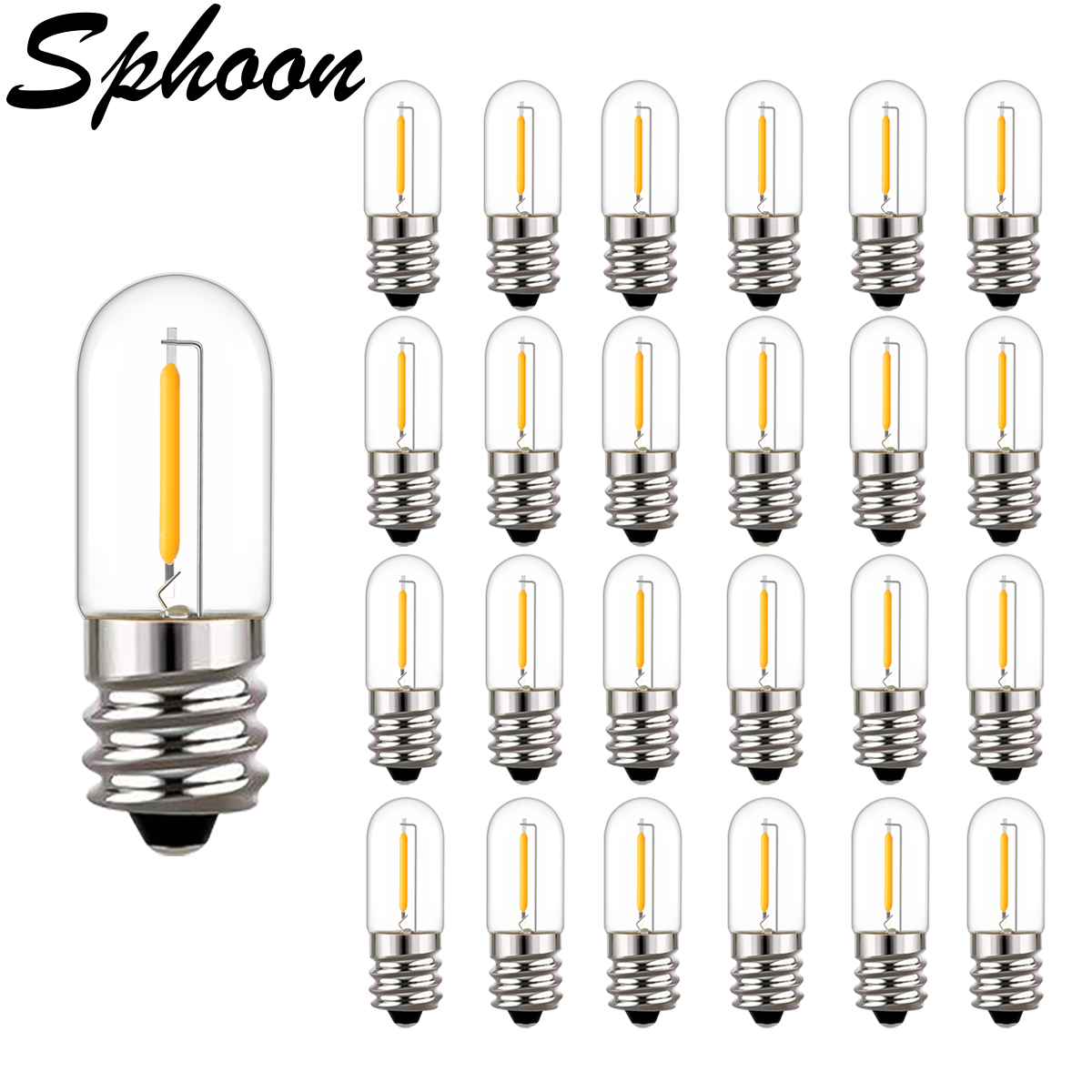 25個 LED T16 0.6W ストリング交換用電球 E1 - Outdoor Lighting Glass Replacement のレビューと価格