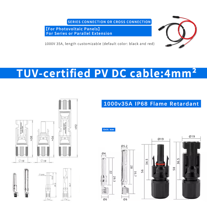 1組の赤と黒の両端コネクタ付き延長ケーブル、ソーラーパネルシ - Outdoor Lighting Extension Cable のレビューと価格