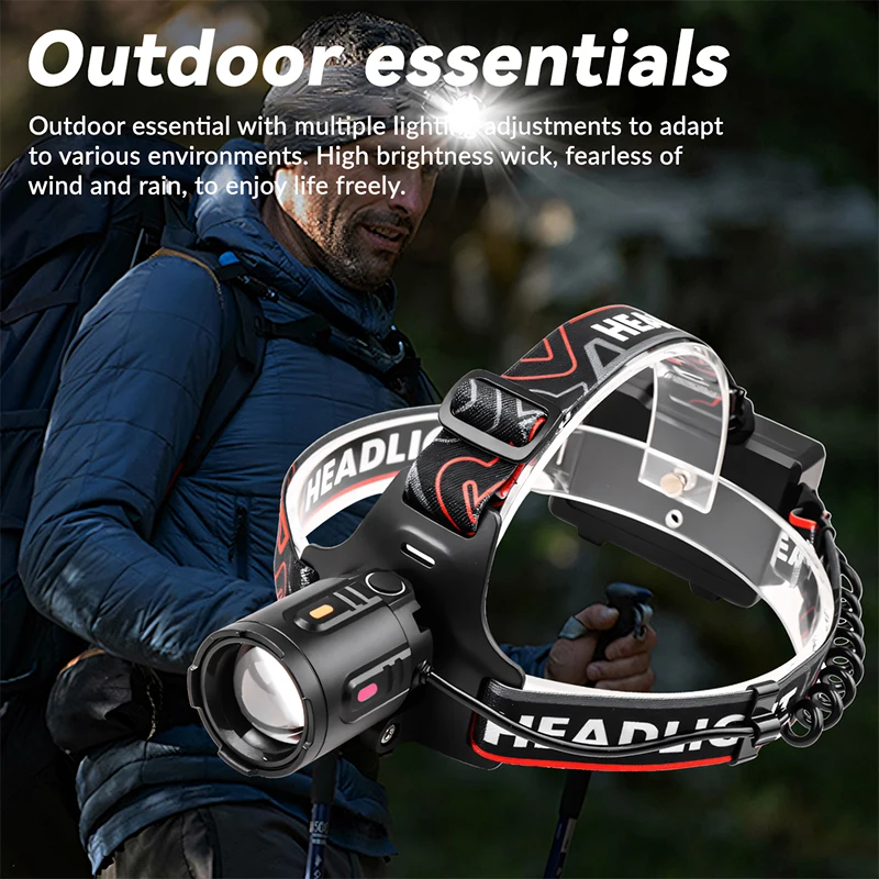 強力な光のズーム機能、充電式ヘッドマウント充電、屋外での長距 - Outdoor Lighting The Range のレビューと価格