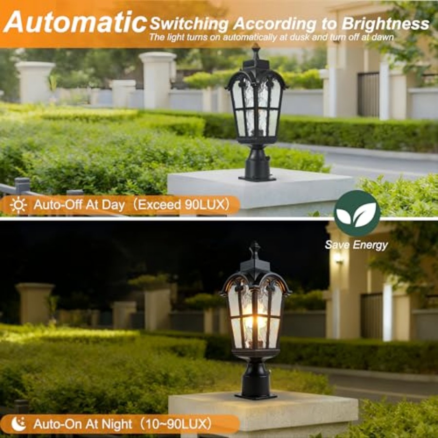 センサー屋外ポストライト防水ポストライト器具屋外防錆防水エク - Outdoor Lighting Lamp のレビューと価格