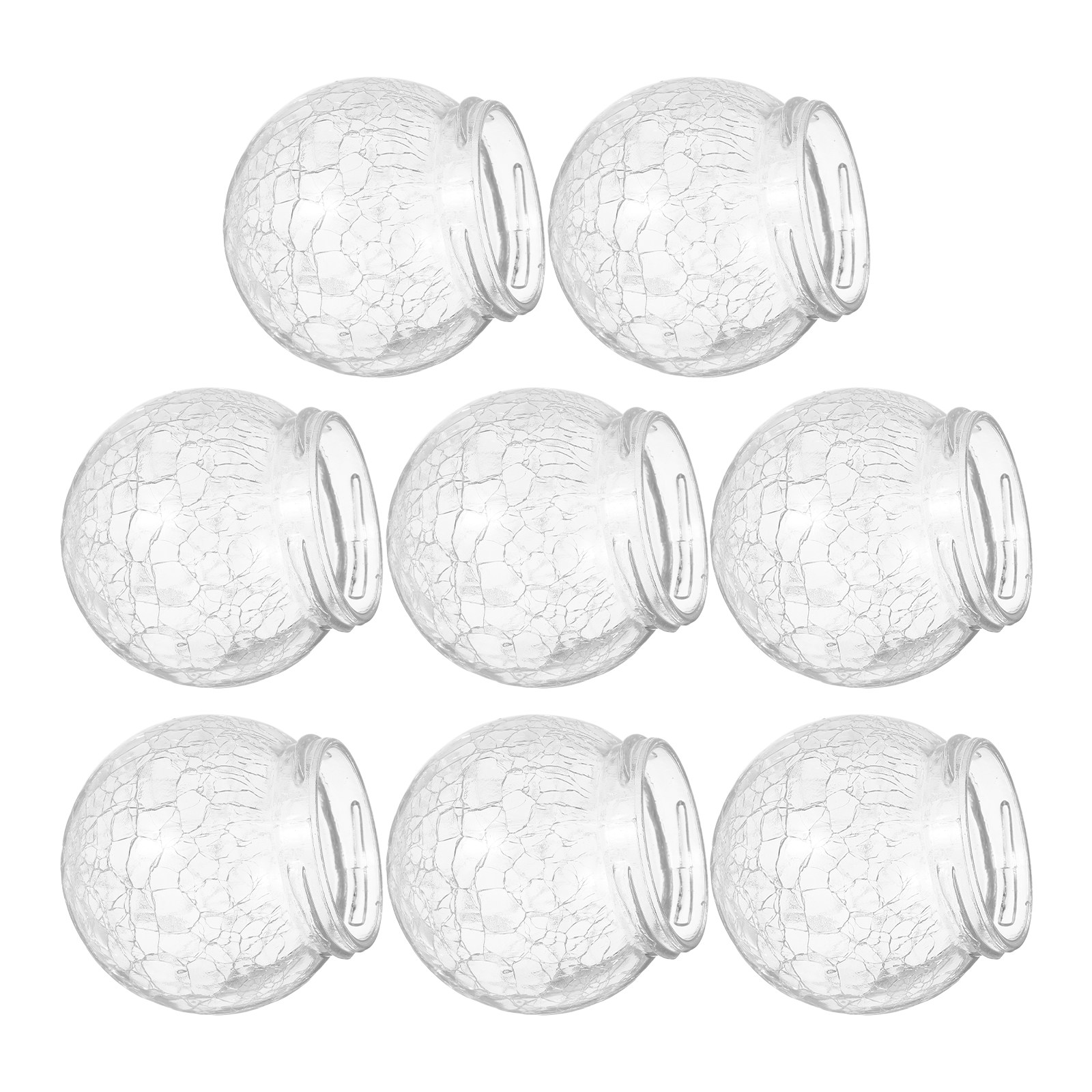 8個入りガラス製グローブランプシェード、クラックル仕上げ、透 - Outdoor Lighting Glass Replacement のレビューと価格