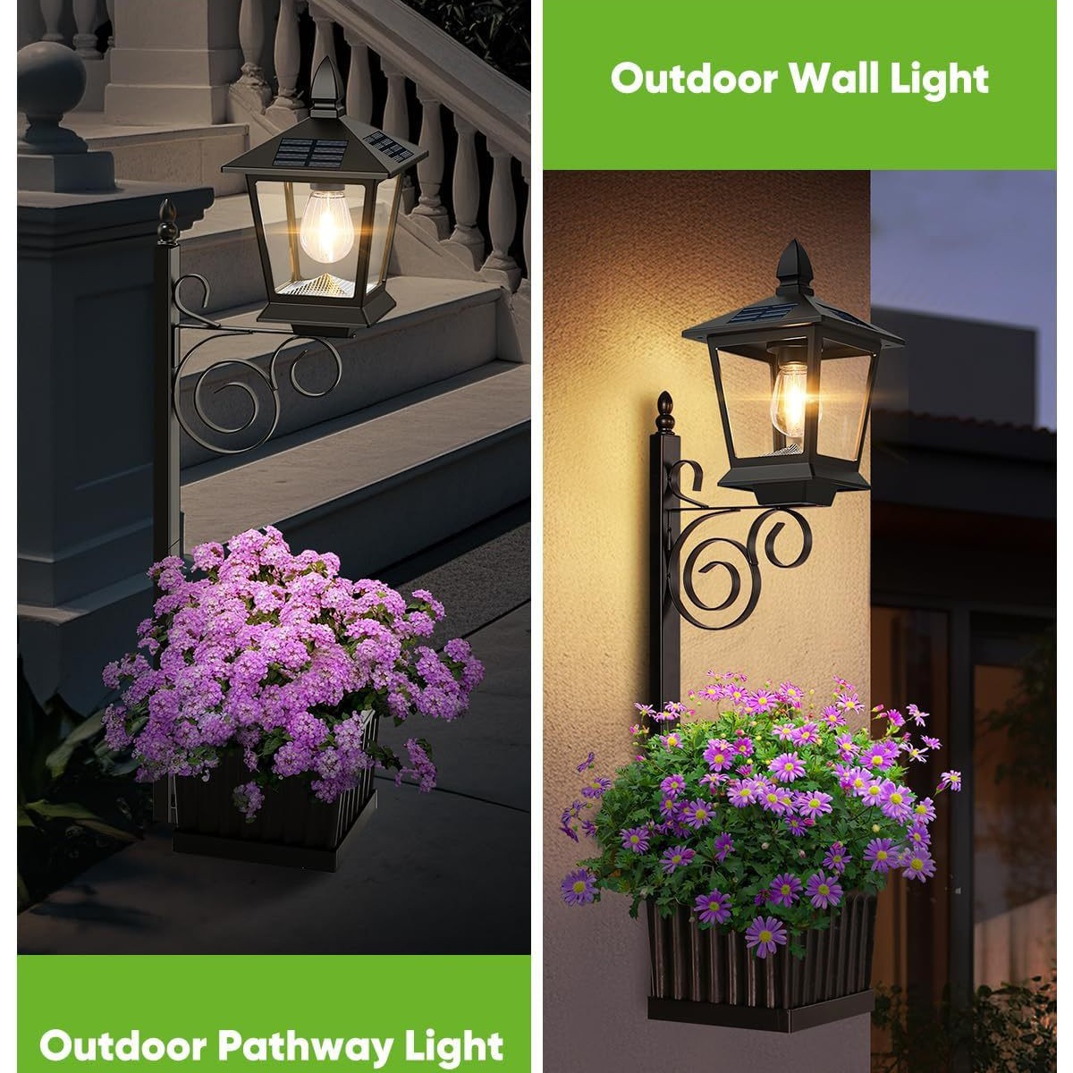 2 in 1 ソーラープランターランプ 防水 暖白色 屋外壁 - Outdoor Lighting Lamp のレビューと価格