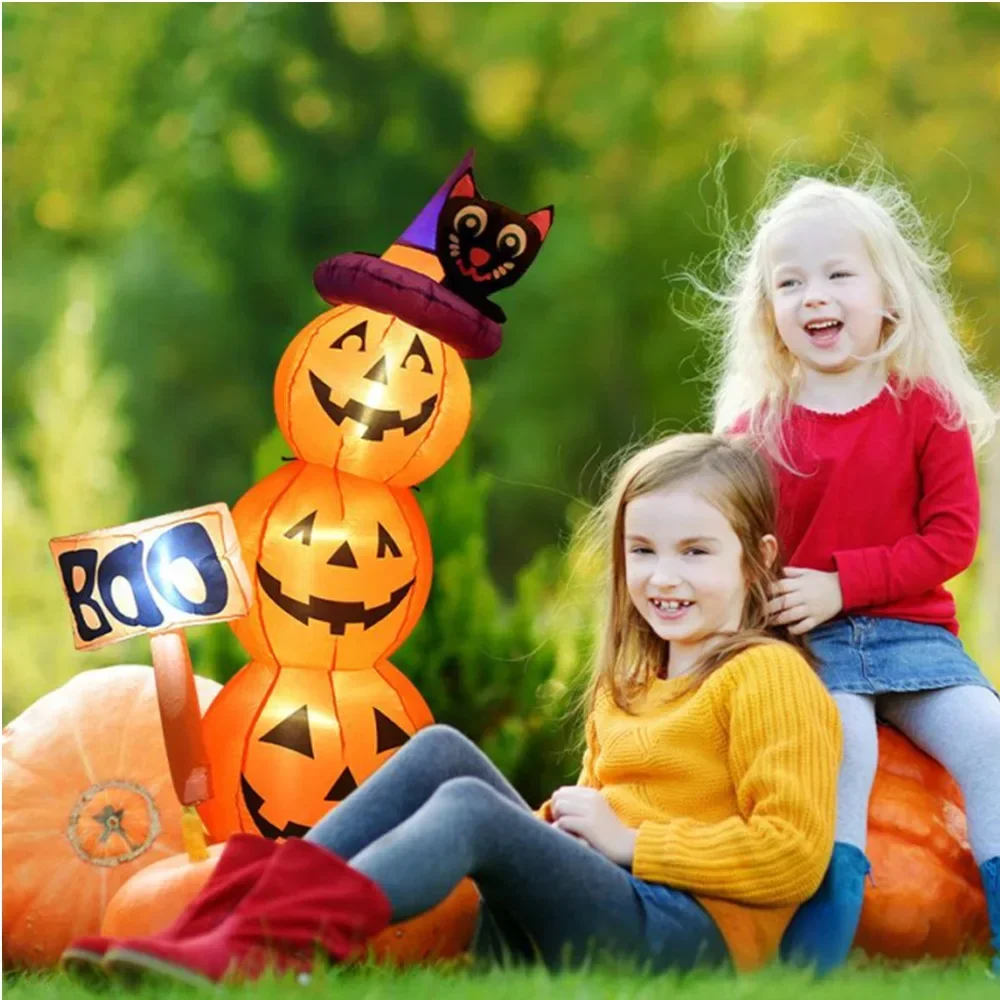 LEDライト内蔵のハロウィーンインフレータブルモデルカボチャ - Bollard Light Garden のレビューと価格