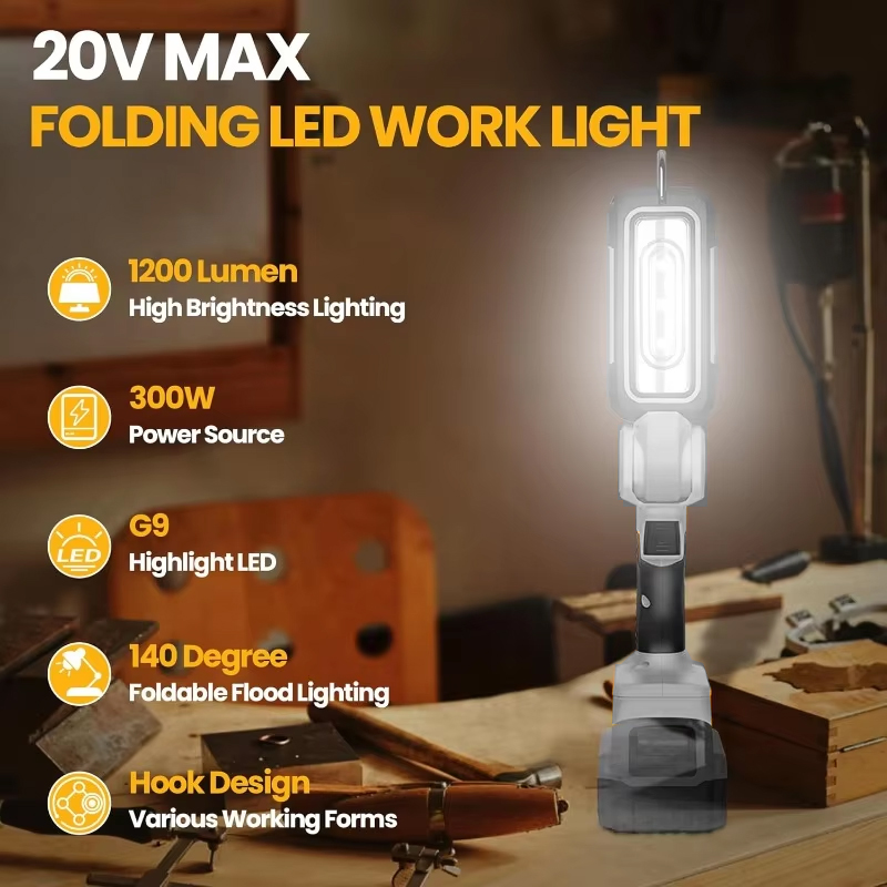 1200lm コードレス LED ワークライト Dewalt - Outdoor Lighting Milwaukee のレビューと価格