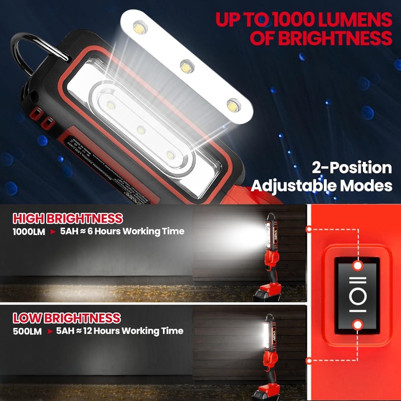 1200lm コードレス LED ワークライト Dewalt - Outdoor Lighting Milwaukee のレビューと価格