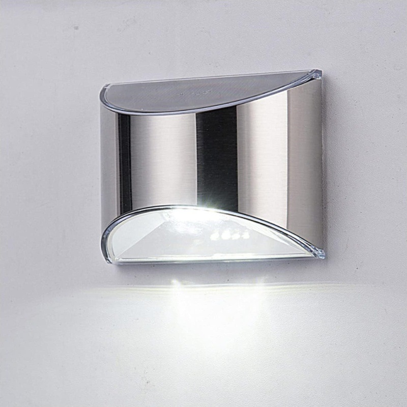 2 個ソーラーガーデンライトステンレス鋼中庭壁ランプ防水屋外 - Outdoor Lighting Experts のレビューと価格