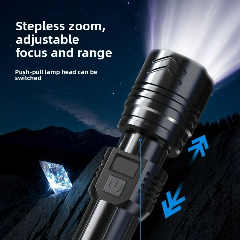 1PC 多機能屋外強力ライト LED 長距離伸縮ズーム懐中電 - Outdoor Lighting The Range のレビューと価格