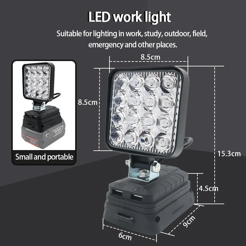 Led ライト Dewalt 用ミルウォーキー用マキタ用ボッ - Outdoor Lighting Milwaukee のレビューと価格