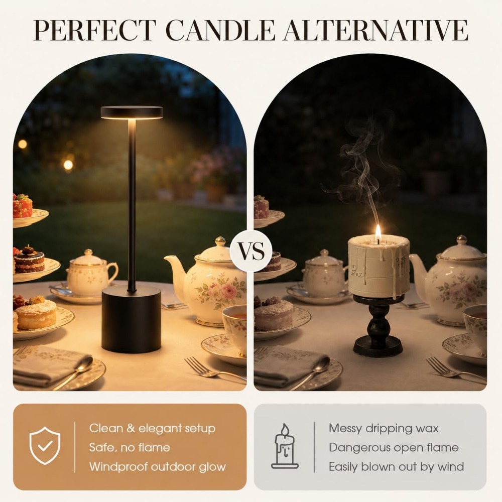 コードレステーブルランプセット 5000mAhバッテリー タ - Outdoor Lighting Lamp のレビューと価格