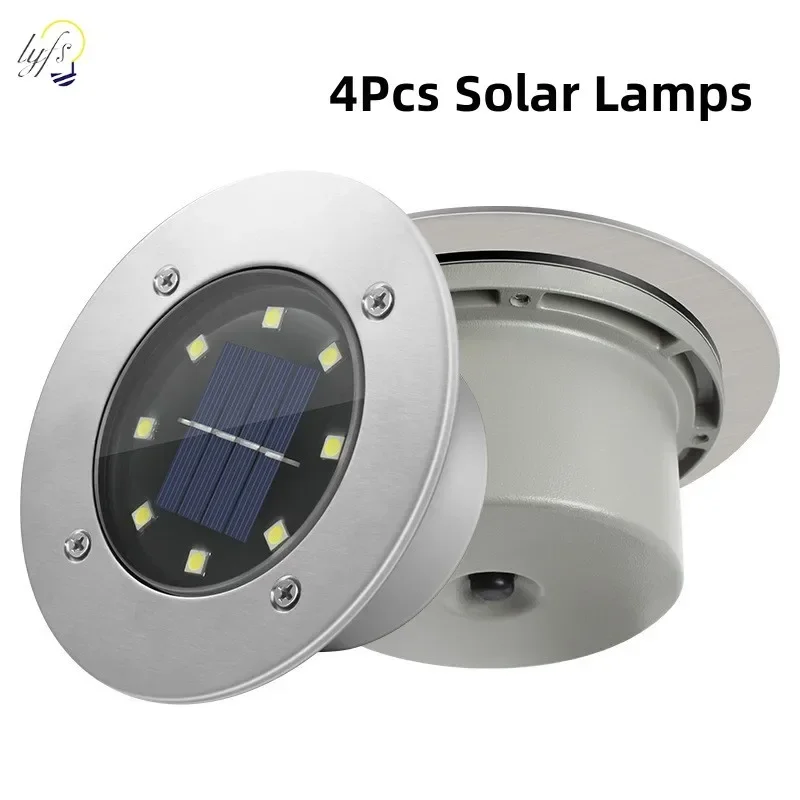8つのLEDフロアライト,ソーラーパネル,屋外照明,地下照明 - Outdoor Lighting Experts のレビューと価格