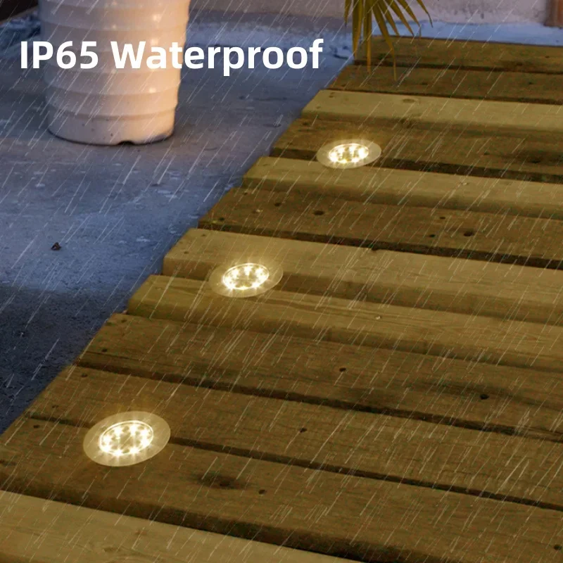 8つのLEDフロアライト,ソーラーパネル,屋外照明,地下照明 - Outdoor Lighting Experts のレビューと価格