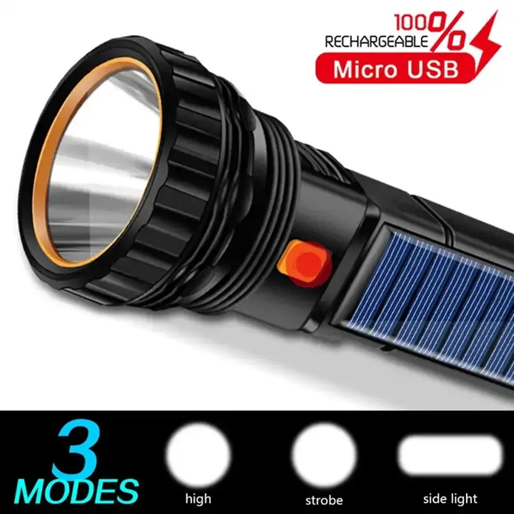 1PC 多機能ソーラー LED 懐中電灯屋外長距離トーチ緊急 - Outdoor Lighting The Range のレビューと価格
