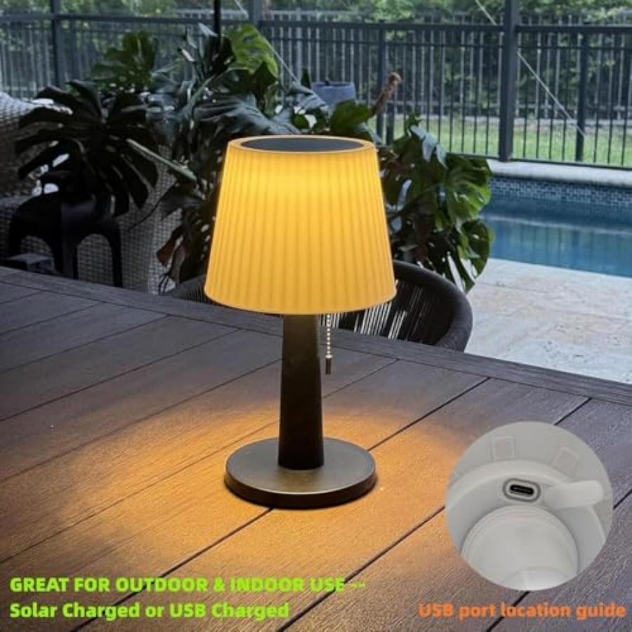 ソーラーテーブルランプ 屋外/屋内用 - 母の日ギフト 3つ - Outdoor Lighting Lamp のレビューと価格
