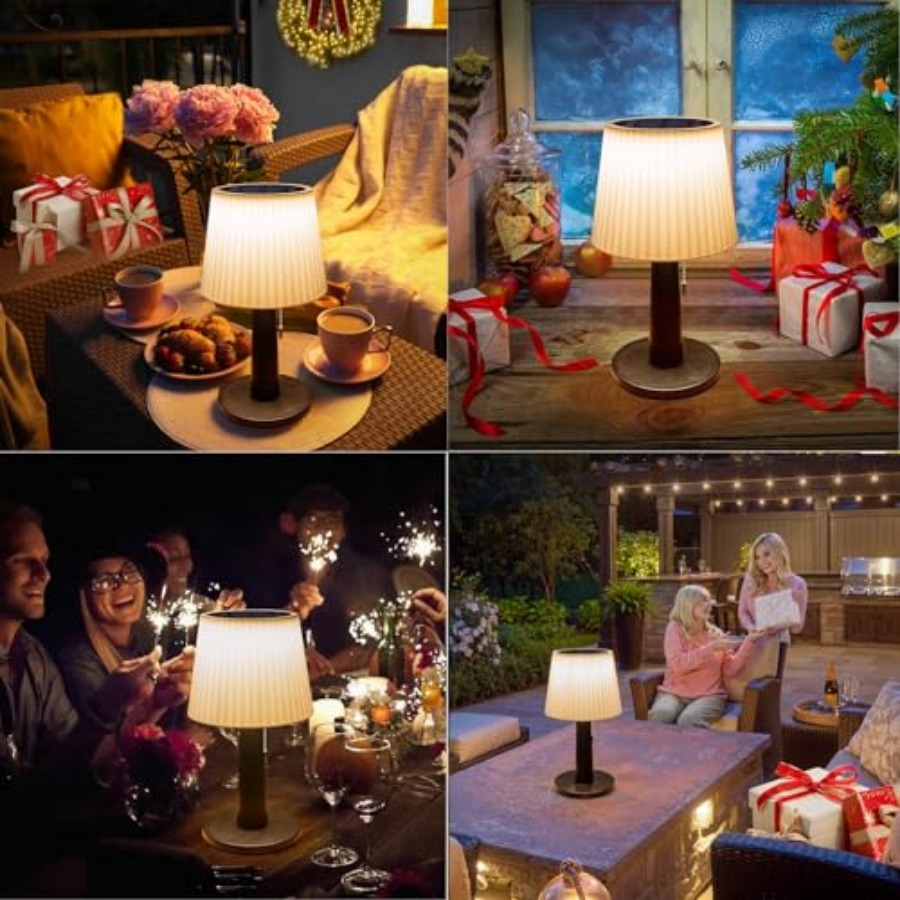 ソーラーテーブルランプ 屋外/屋内用 - 母の日ギフト 3つ - Outdoor Lighting Lamp のレビューと価格