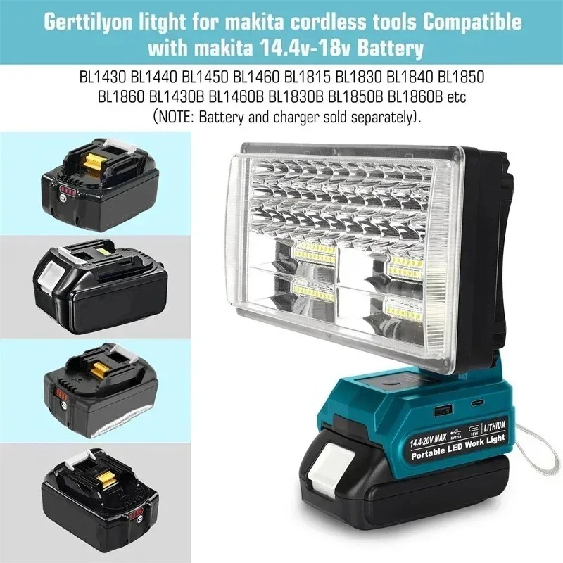 50W屋外用ポータブル作業灯、Dewalt/Makita/M - Outdoor Lighting Milwaukee のレビューと価格